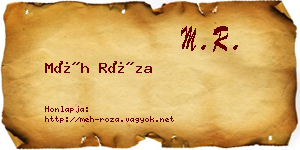 Méh Róza névjegykártya